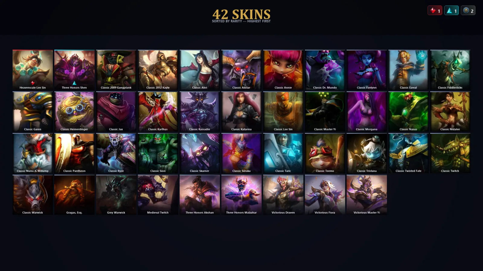 [LoL] | TR | Level 50 | Emerald I | 68 Champions | 42 Skins | 12,676 BE