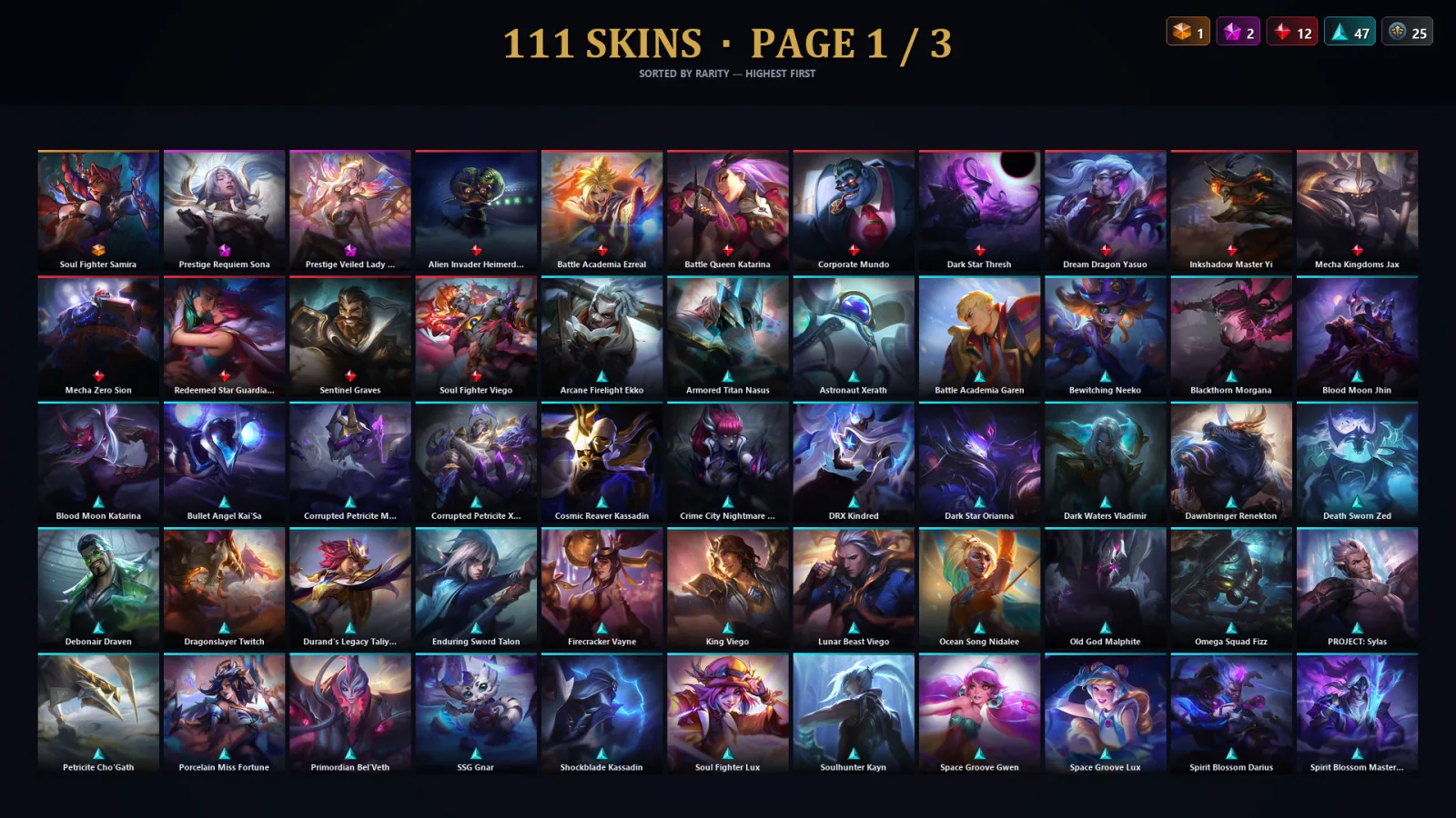 [LoL] | TR | Level 245 | Emerald IV | 167 Champions | 111 Skins