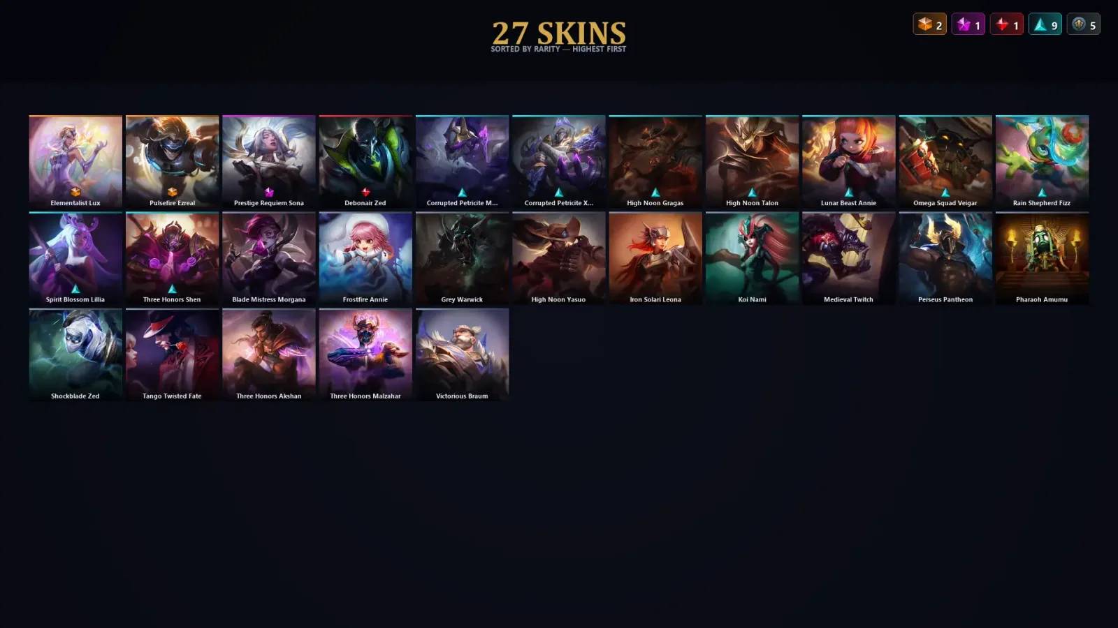 [LoL] | TR | Level 57 | Gold II | 96 Champions | 27 Skins — LoL account