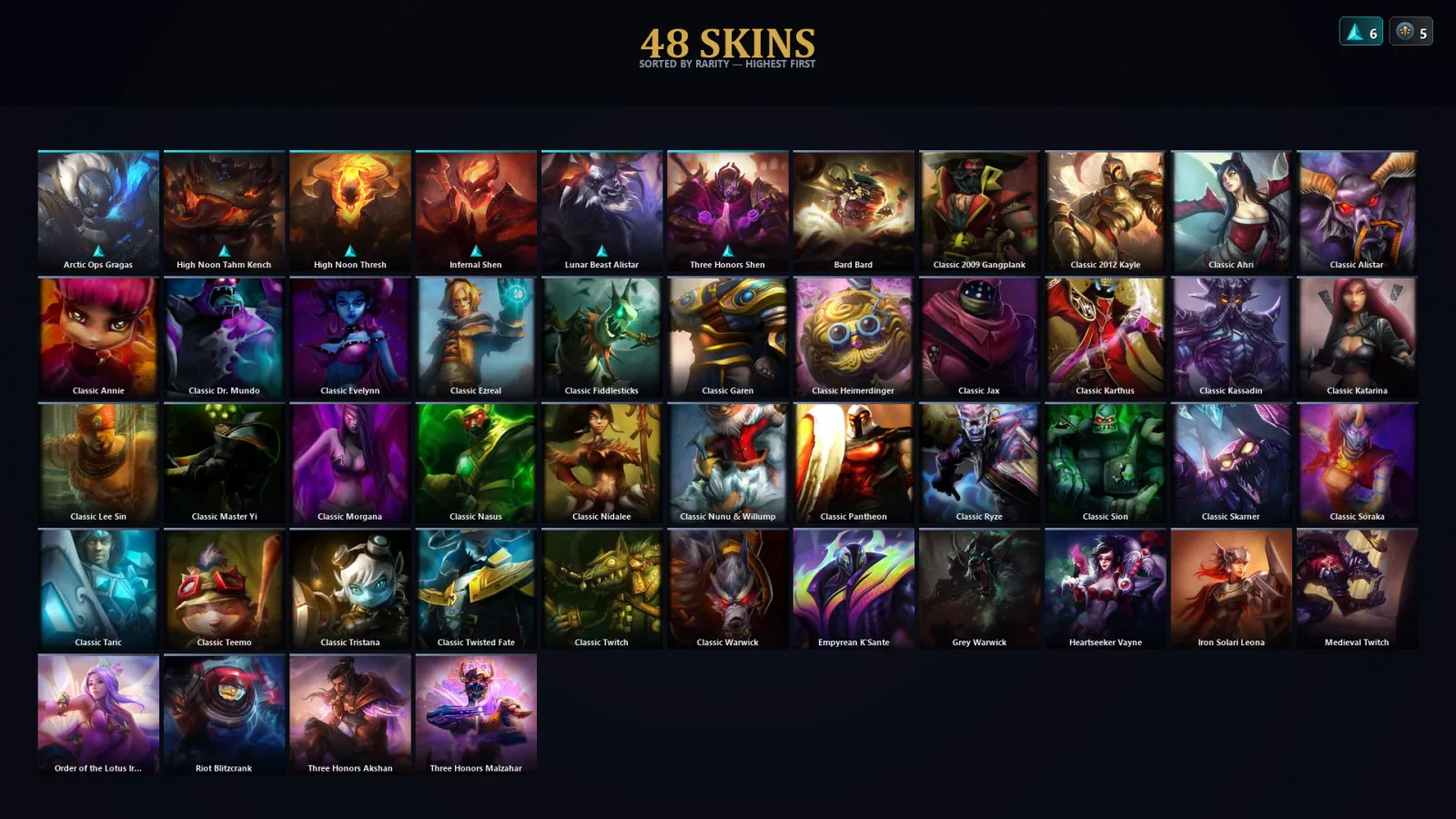 [LoL] | EUW | Level 42 | Emerald III | 62 Champions | 16 Skins