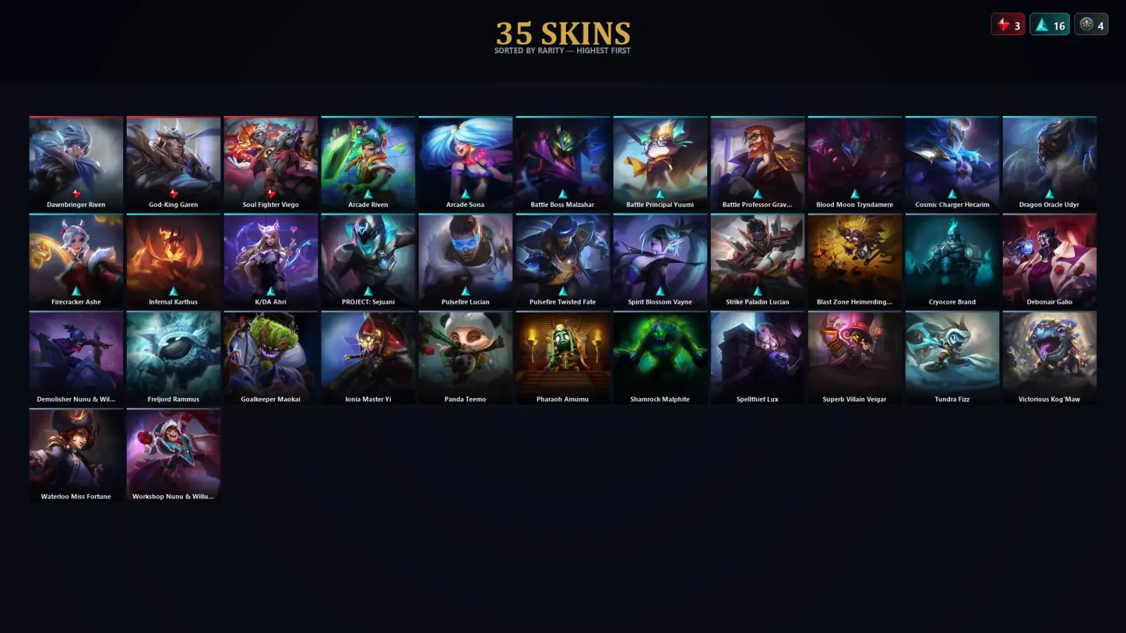 [LoL] | TR | Level 68 | 113 Champions | 35 Skins