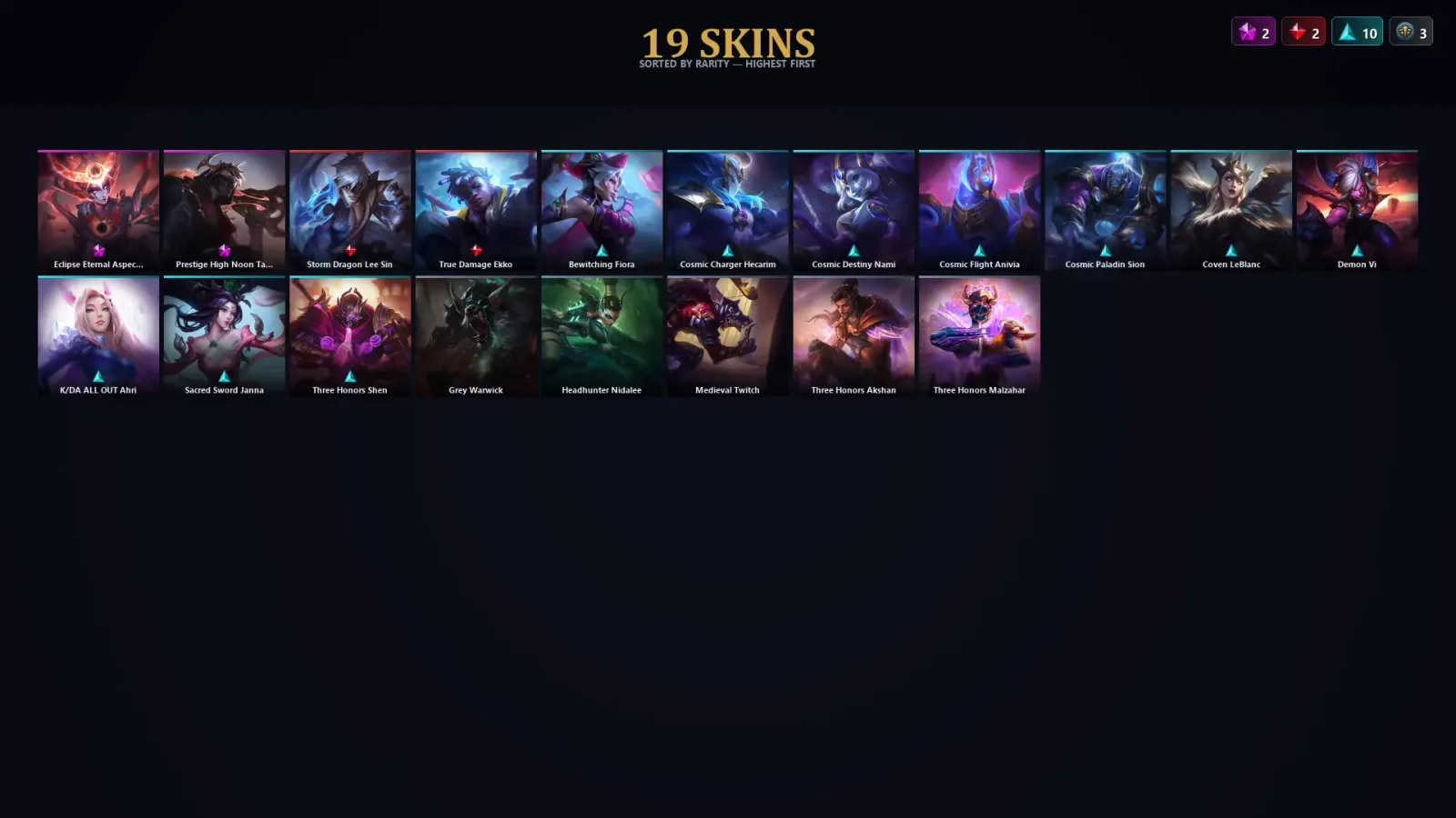 [LoL] | TR | Level 30 | Master | 75 Champions | 19 Skins