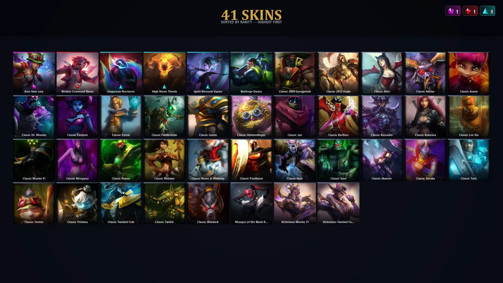 [LoL] | TR | Level 56 | Emerald I | 91 Champions | 41 Skins