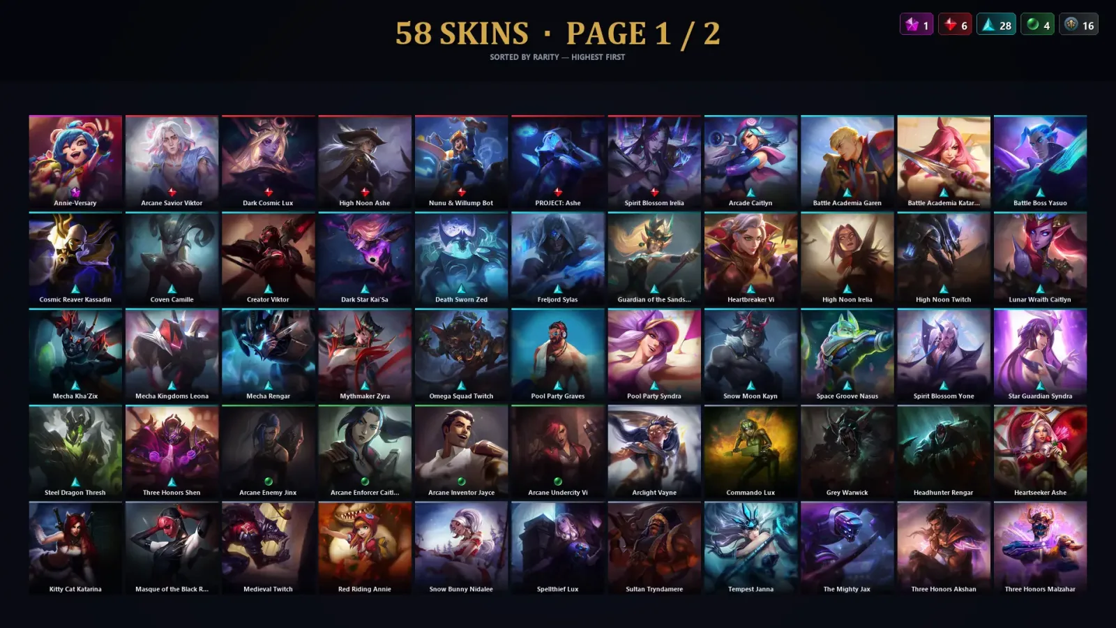 [LoL] | TR | Level 116 | Emerald IV | 121 Champions | 58 Skins — LoL account