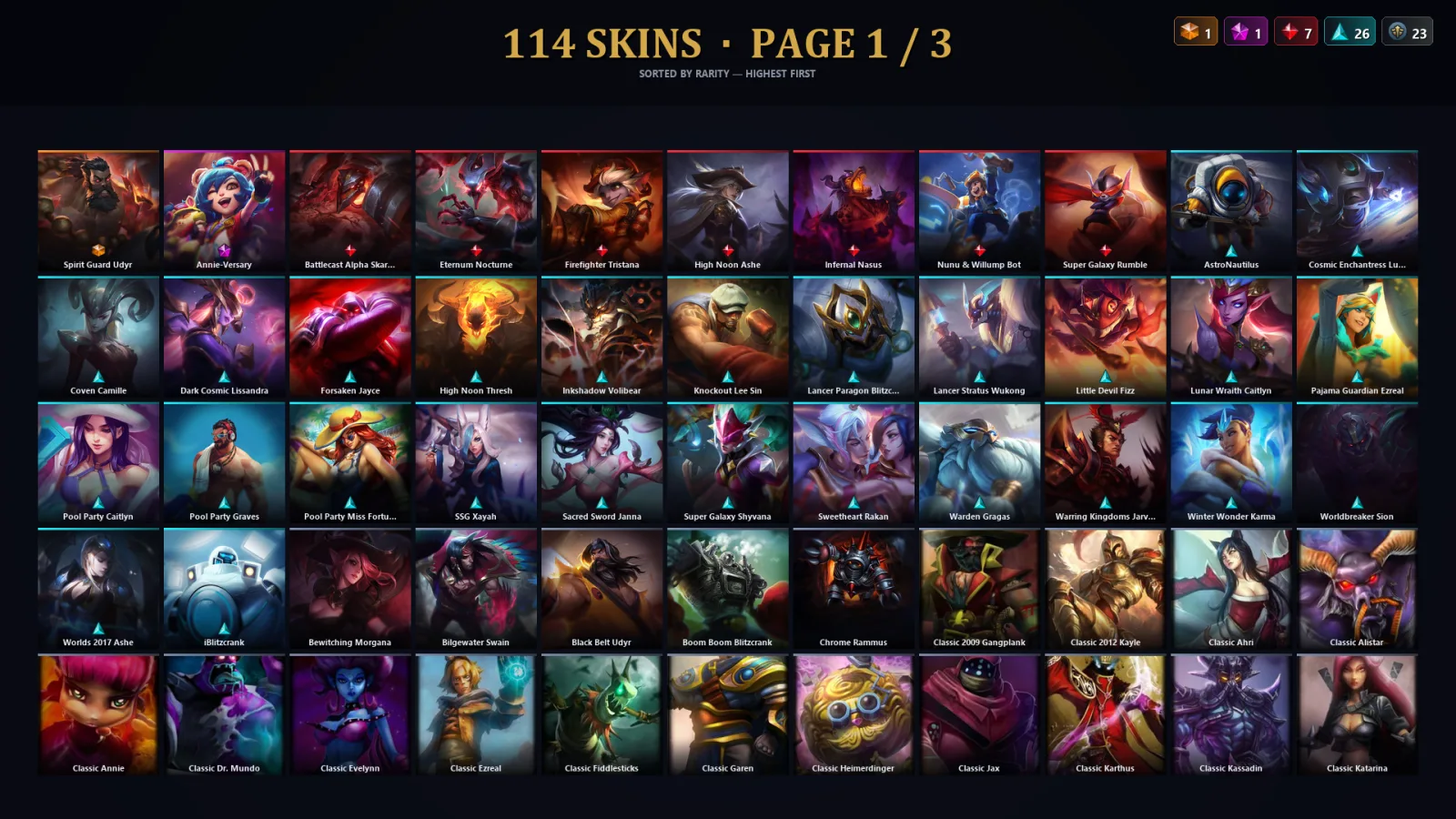 [LoL] | TR | Level 192 | 133 Champions | 82 Skins