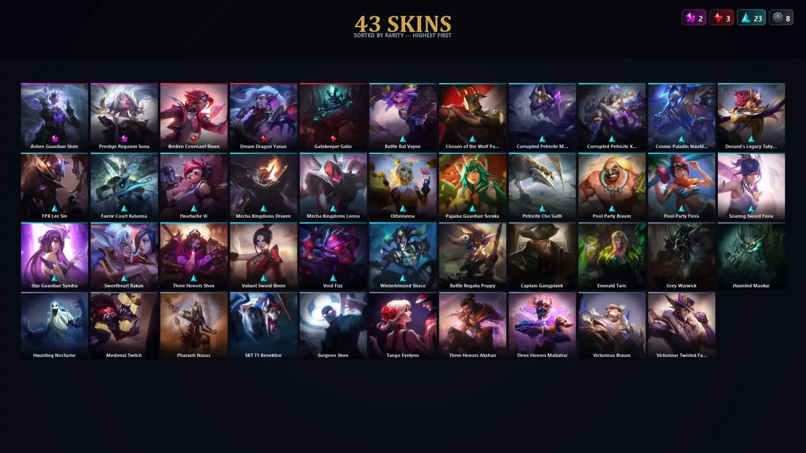 [LoL] | TR | Level 83 | Diamond IV | 151 Champions | 43 Skins — LoL account