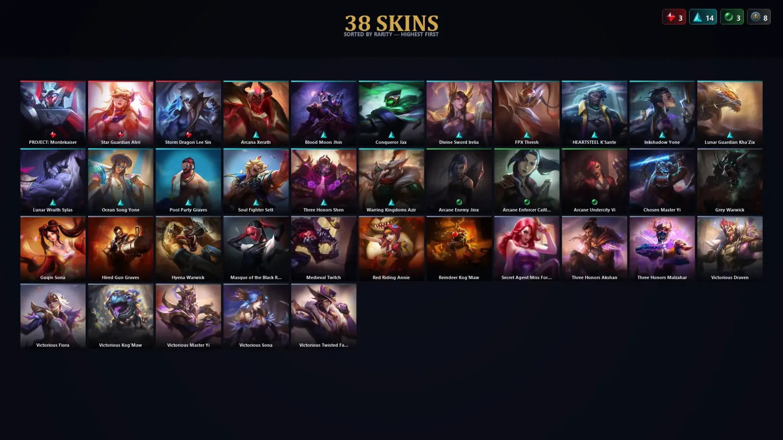 [LoL] | TR | Level 90 | Diamond III | 121 Champions | 38 Skins | 12,051 BE — LoL account