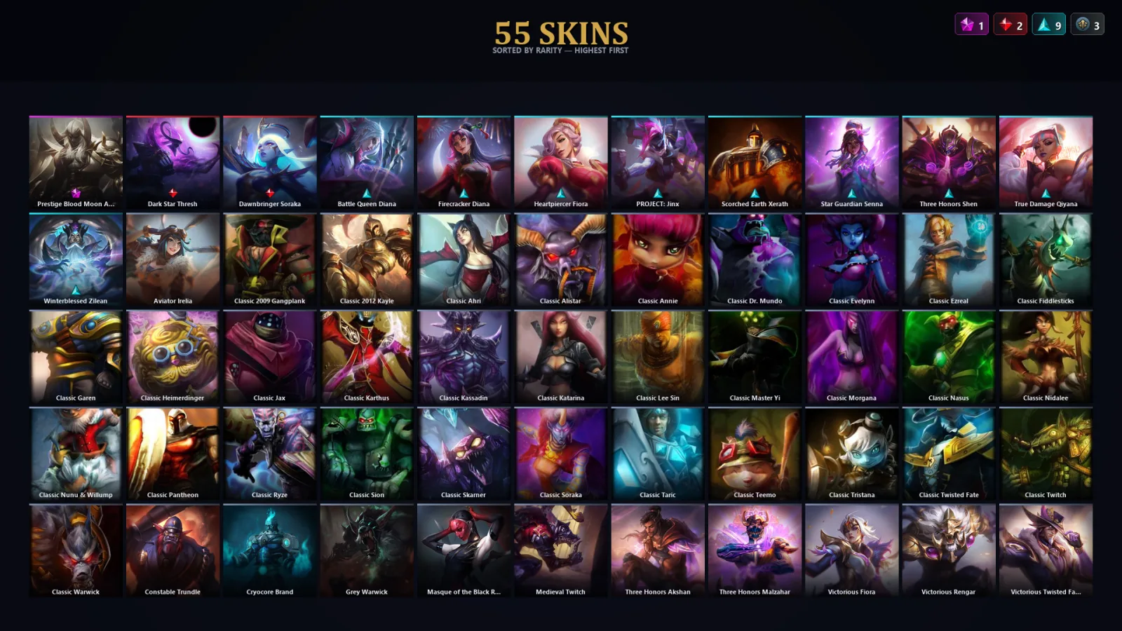 [LoL] | TR | Level 30 | Challenger | 133 Champions | 23 Skins | 20,226 BE