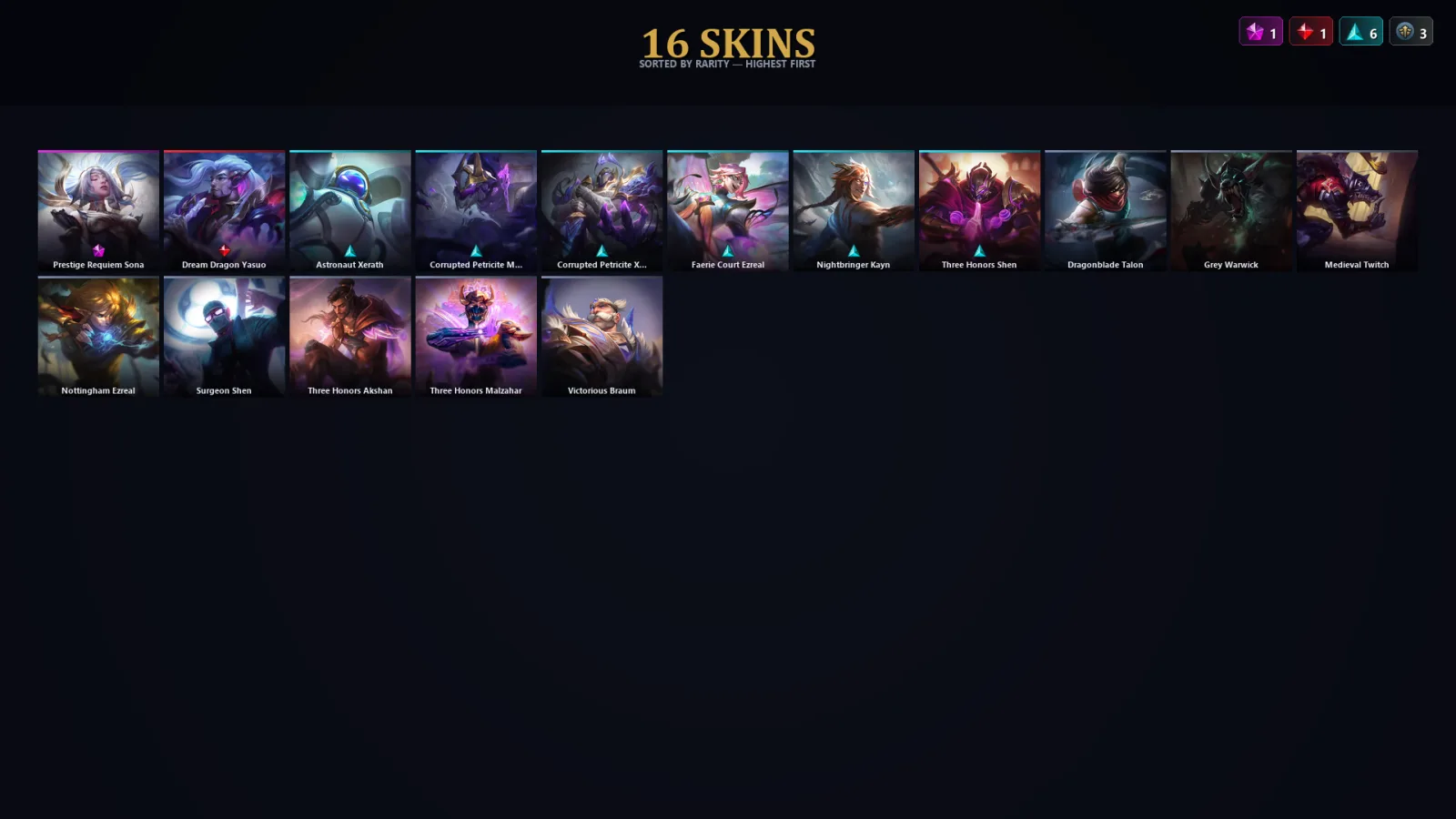 [LoL] | TR | Level 52 | Emerald IV | 57 Champions | 16 Skins | 15,761 BE