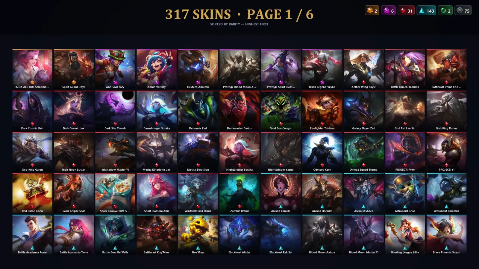 [LoL] | TR | Level 500 | Diamond IV | 172 Champions | 317 Skins — LoL account