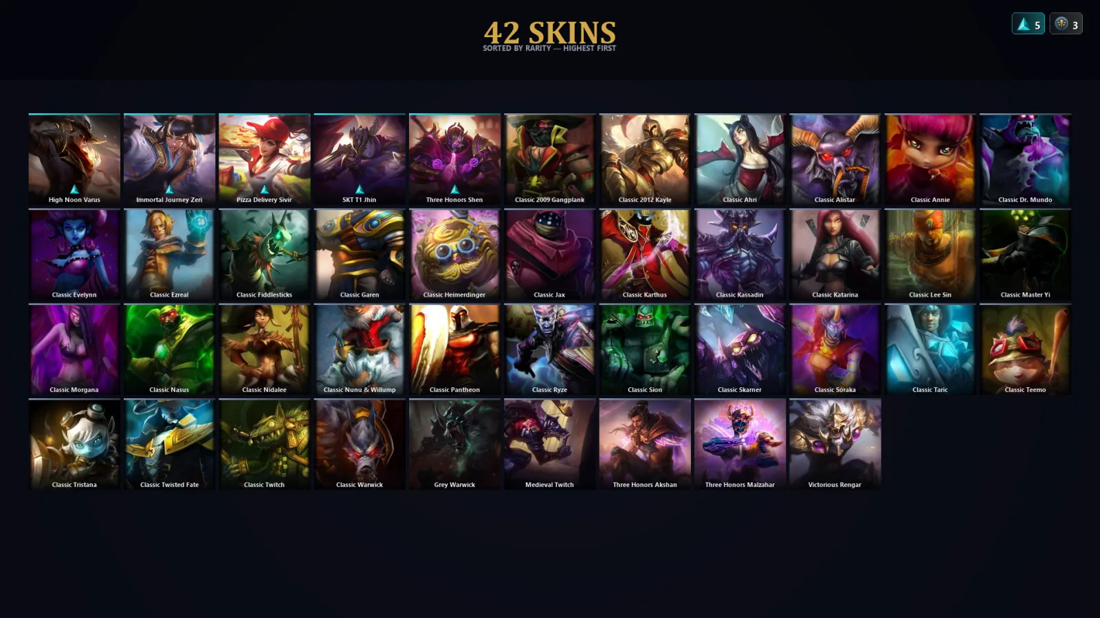 [LoL] | EUW | Level 41 | Diamond IV | 32 Champions | 10 Skins | 36,461 BE