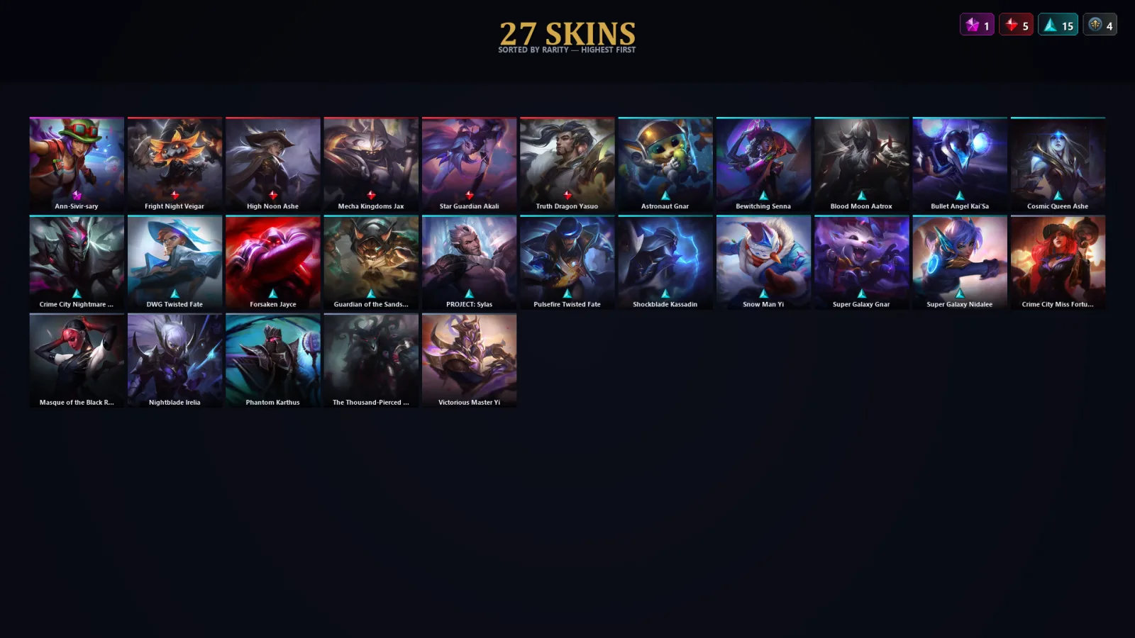 [LoL] | TR | Level 81 | Diamond IV | 91 Champions | 27 Skins
