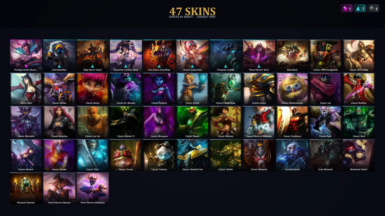 [LoL] | EUW | Level 47 | Platinum IV | 67 Champions | 15 Skins