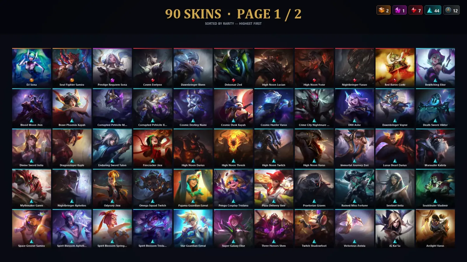 [LoL] | TR | Level 30 | Grandmaster | 102 Champions | 90 Skins | 18,304 BE