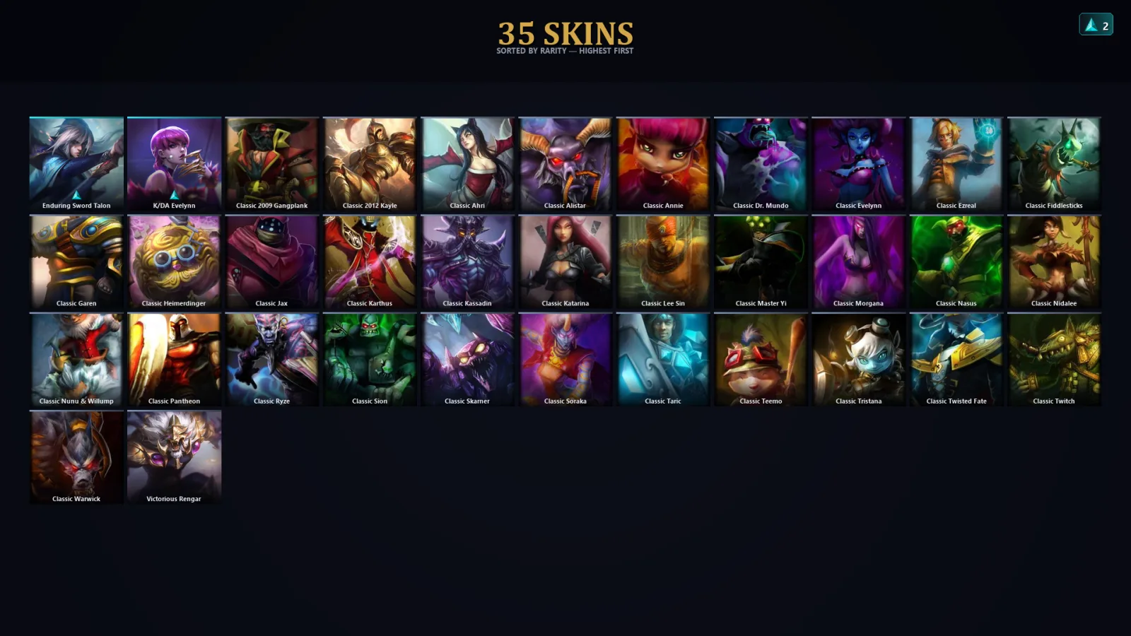 [LoL] | EUW | Level 42 | Diamond I | 32 Champions | 3 Skins | 44,955 BE