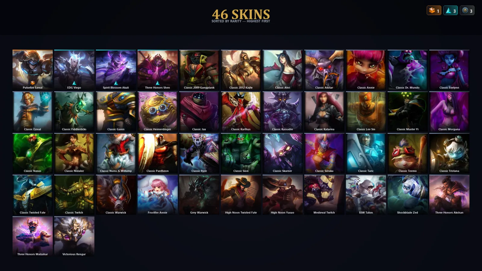 [LoL] | TR | Level 30 | Master | 45 Champions | 46 Skins | 19,282 BE
