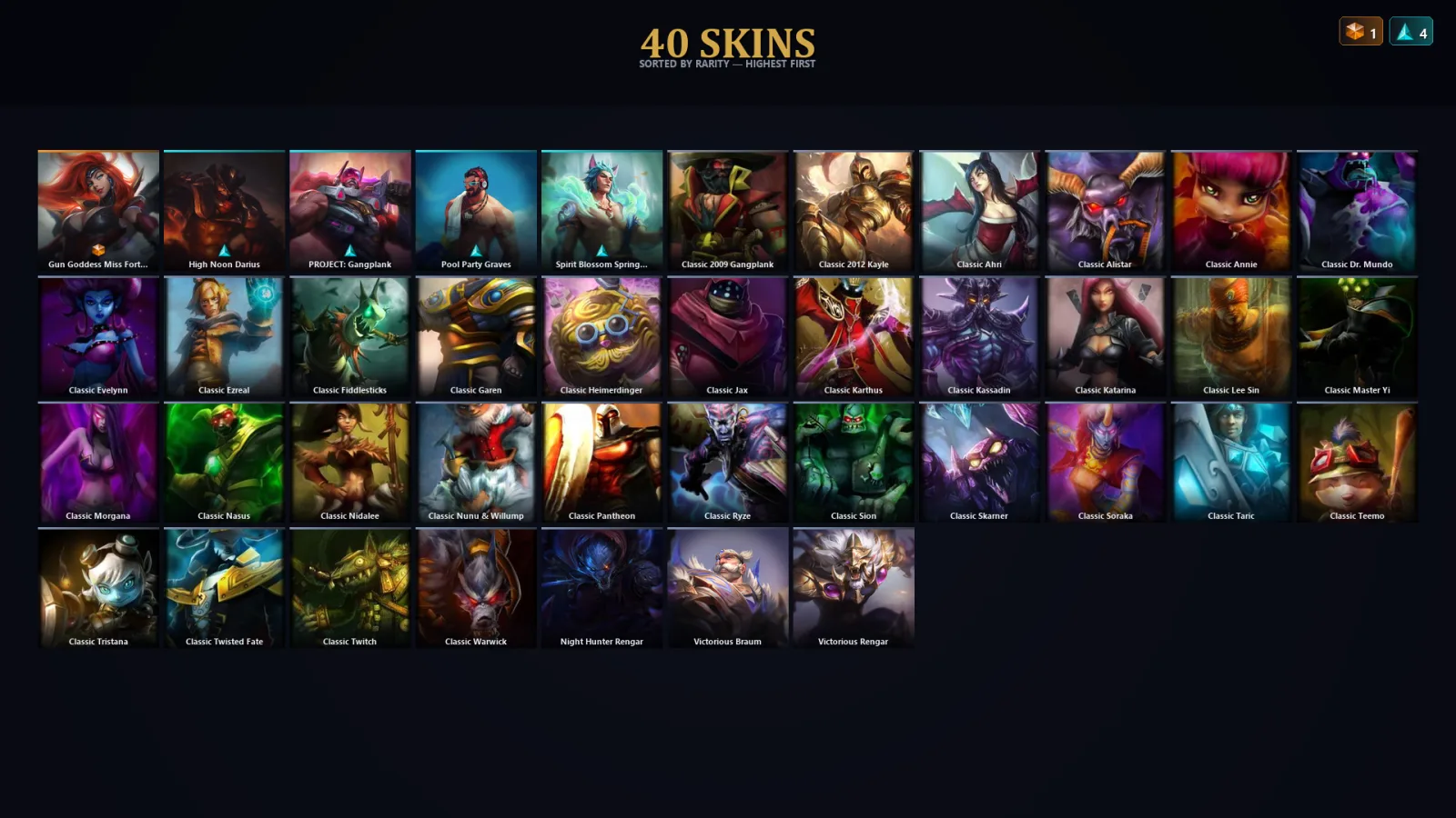 [LoL] | TR | Level 40 | Silver IV | 84 Champions | 40 Skins