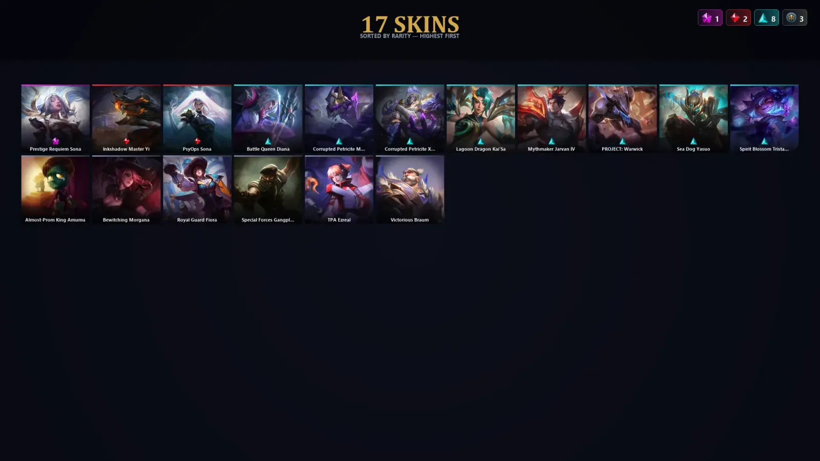 [LoL] | TR | Level 45 | Platinum II | 99 Champions | 17 Skins with Shyvana