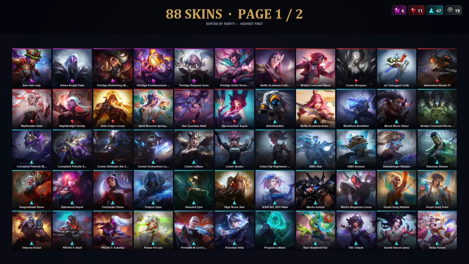 [LoL] | TR | Level 30 | Master | 152 Champions | 88 Skins | 35,214 BE