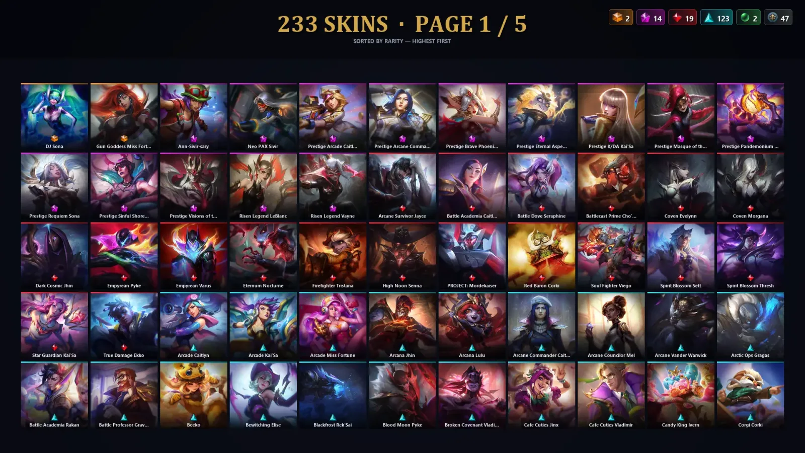[LoL] | EUW | Level 215 | Platinum IV | 173 Champions | 233 Skins | 29,602 BE — LoL account