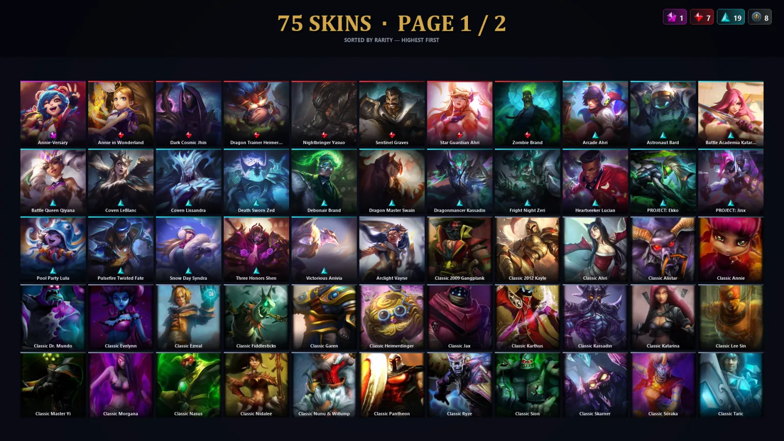 [LoL] | EUW | Level 30 | Master | 115 Champions | 75 Skins | 20,693 BE