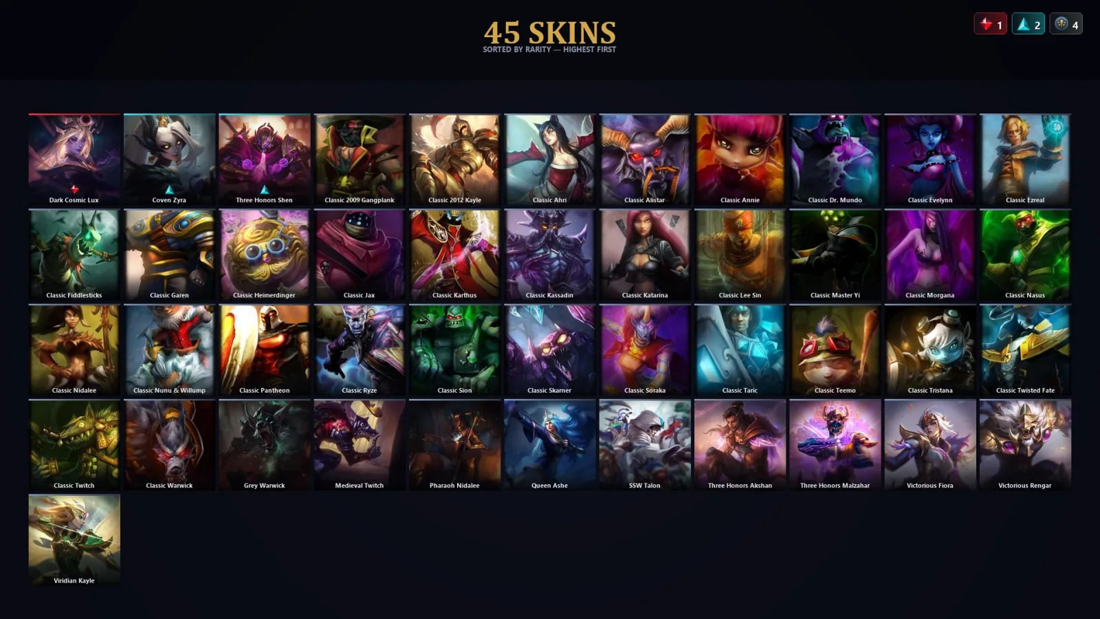 [LoL] | TR | Level 45 | Emerald I | 67 Champions | 45 Skins