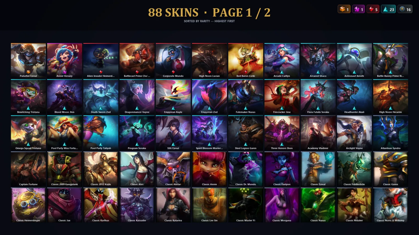 [LoL] | EUW | Level 30 | Master | 134 Champions | 56 Skins