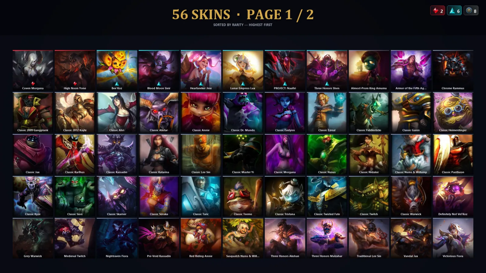 [LoL] | EUW | Level 61 | Emerald II | 96 Champions | 56 Skins