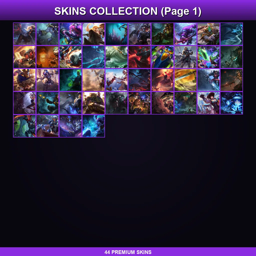 LAN | Victorious Maokai | Victorious Orianna | Victorious Graves | Arcade Corki | 44 Skin | 115 Champ | Lv62
