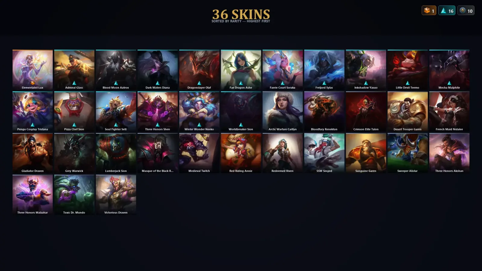 [LoL] | TR | Level 30 | Master | 141 Champions | 36 Skins | 29,124 BE