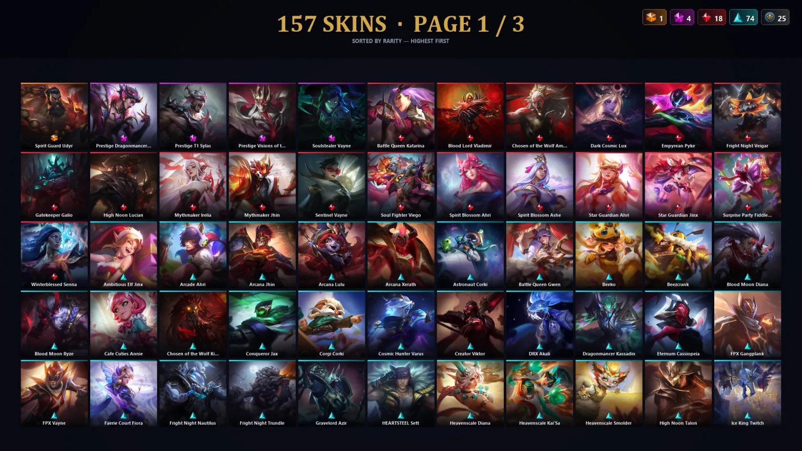 [LoL] | EUW | Level 117 | Diamond III | 120 Champions | 157 Skins | 35,655 BE