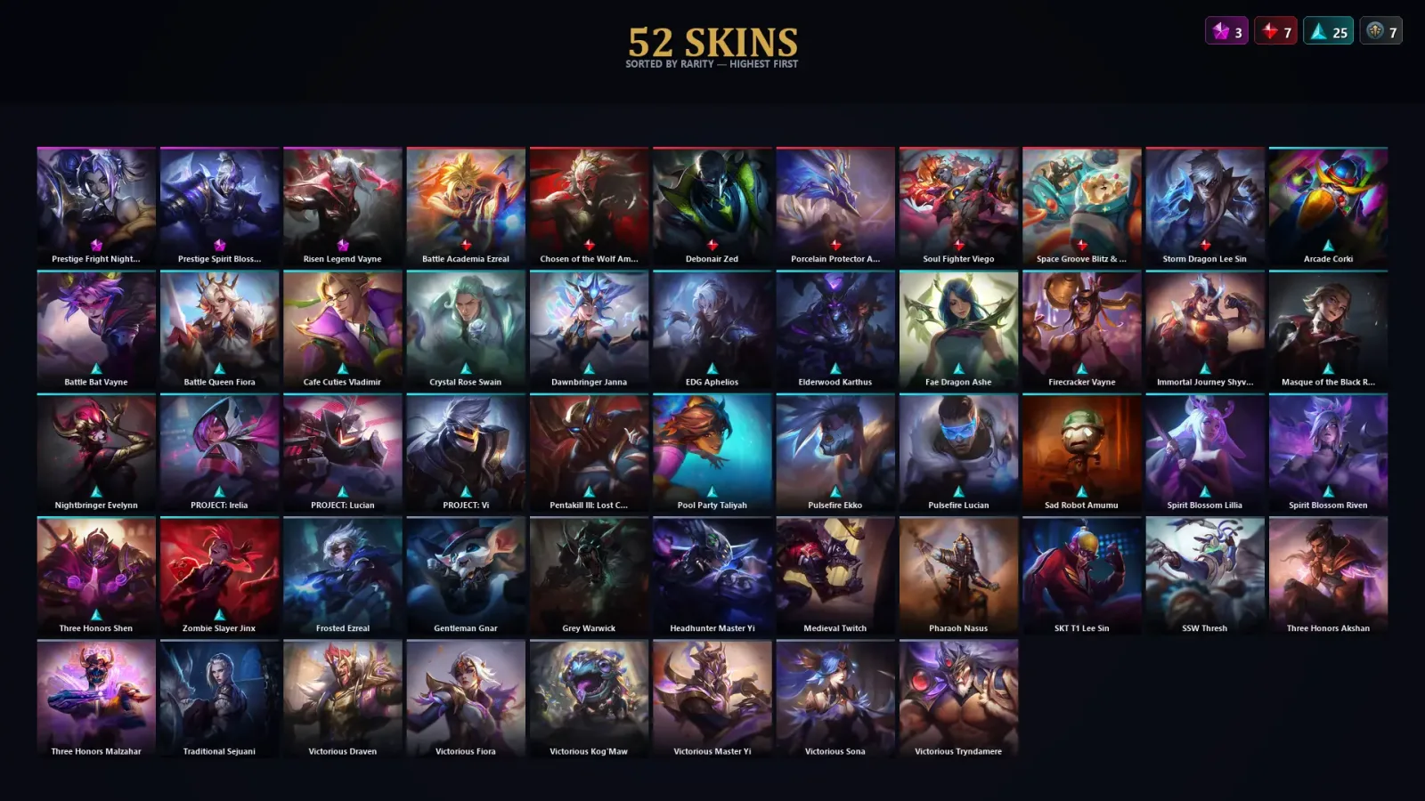 [LoL] | TR | Level 91 | Emerald I | 116 Champions | 52 Skins | 21,803 BE