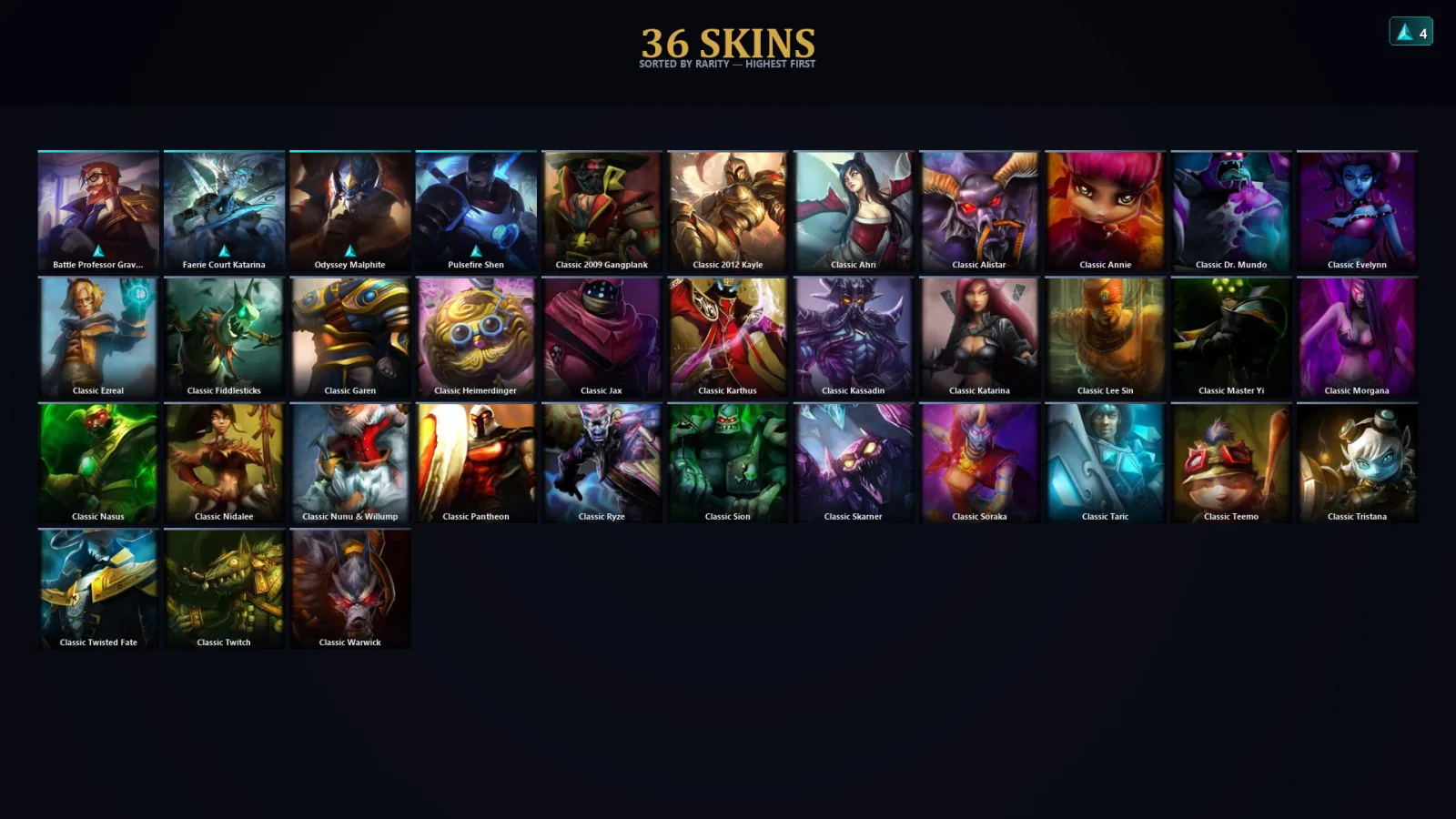 [LoL] | EUW | Level 30 | 17 Champions | 4 Skins | 17,328 BE