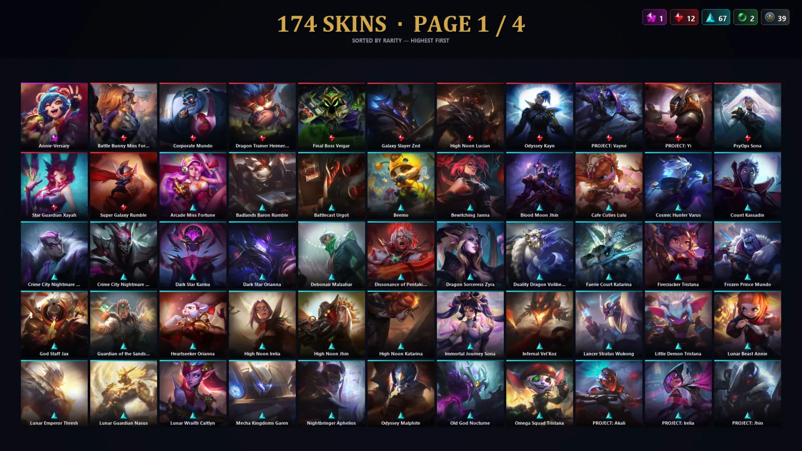 [LoL] | TR | Level 342 | Silver III | 172 Champions | 142 Skins