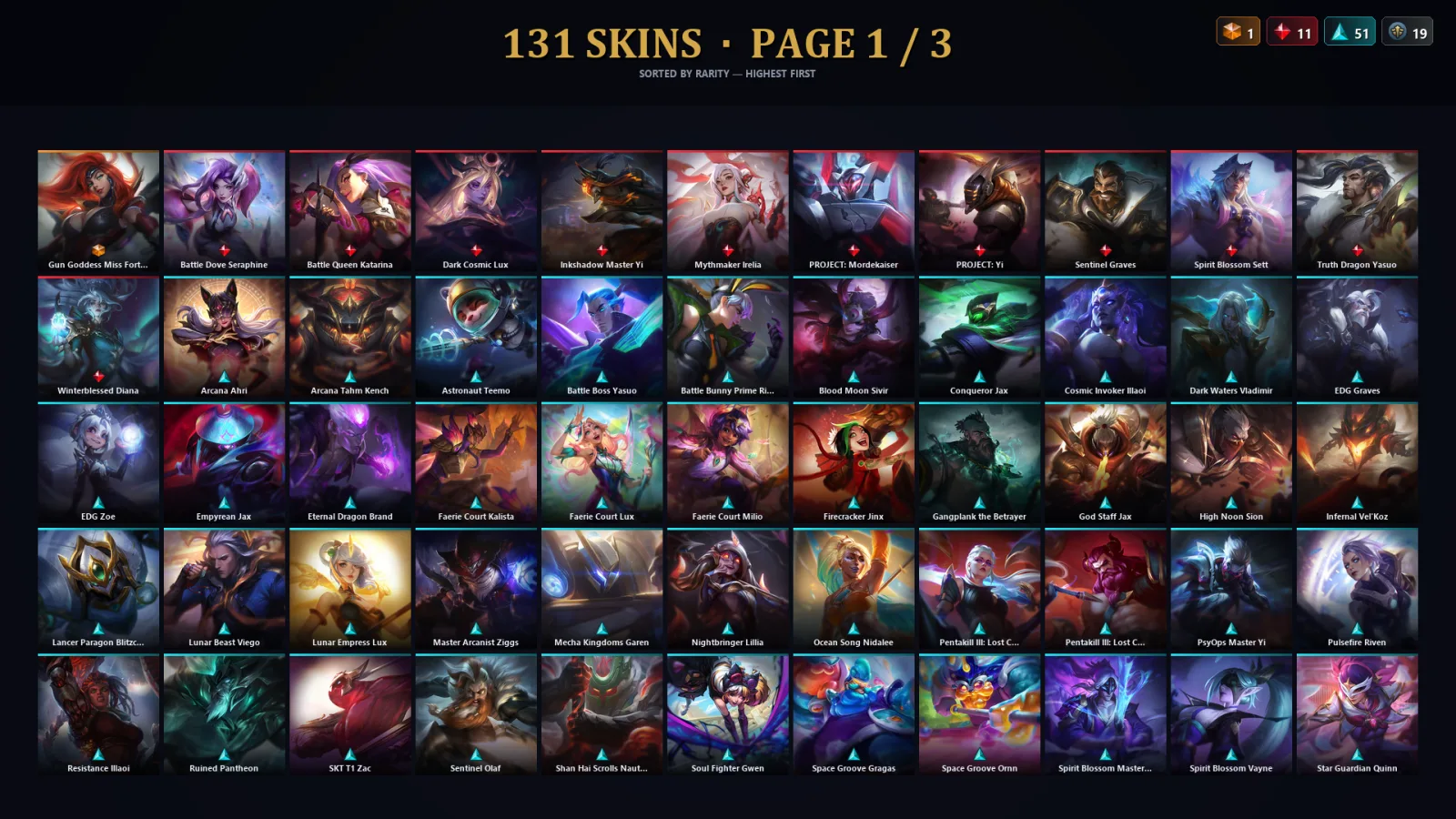 [LoL] | EUW | Level 254 | Silver II | 173 Champions | 131 Skins | 40,029 BE