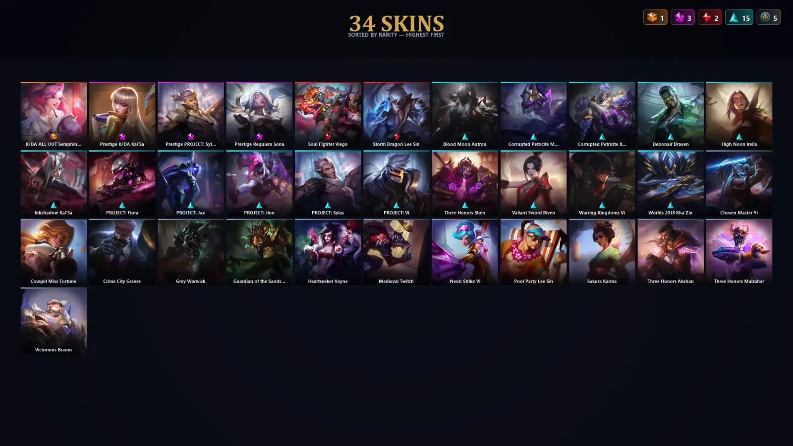 [LoL] | TR | Level 30 | Master | 83 Champions | 34 Skins