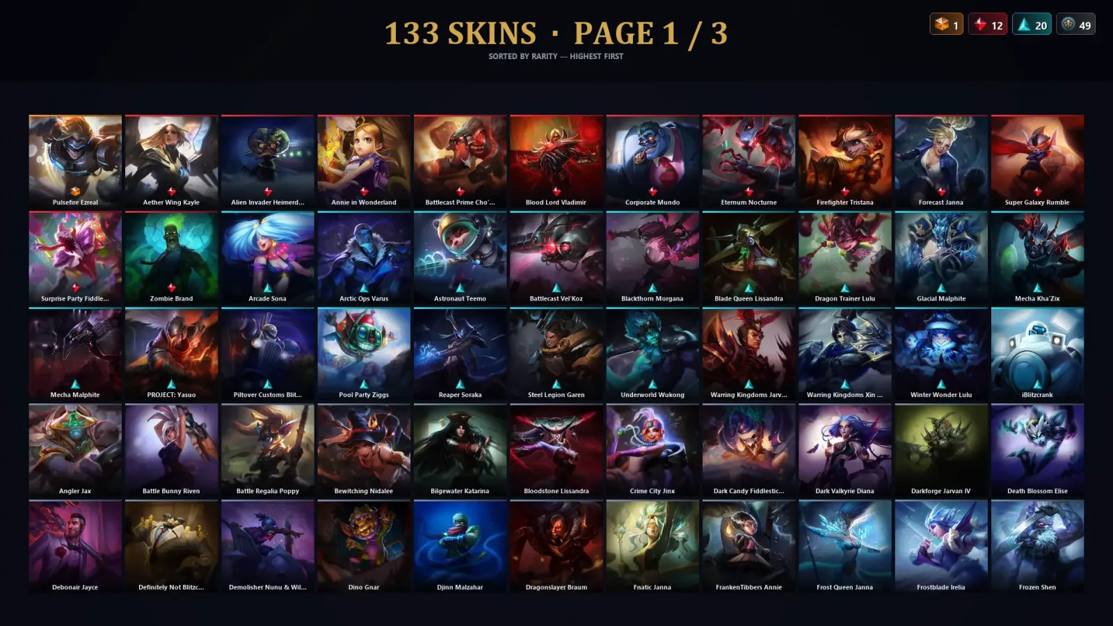 [LoL] | EUW | Level 32 | 115 Champions | 133 Skins — LoL account