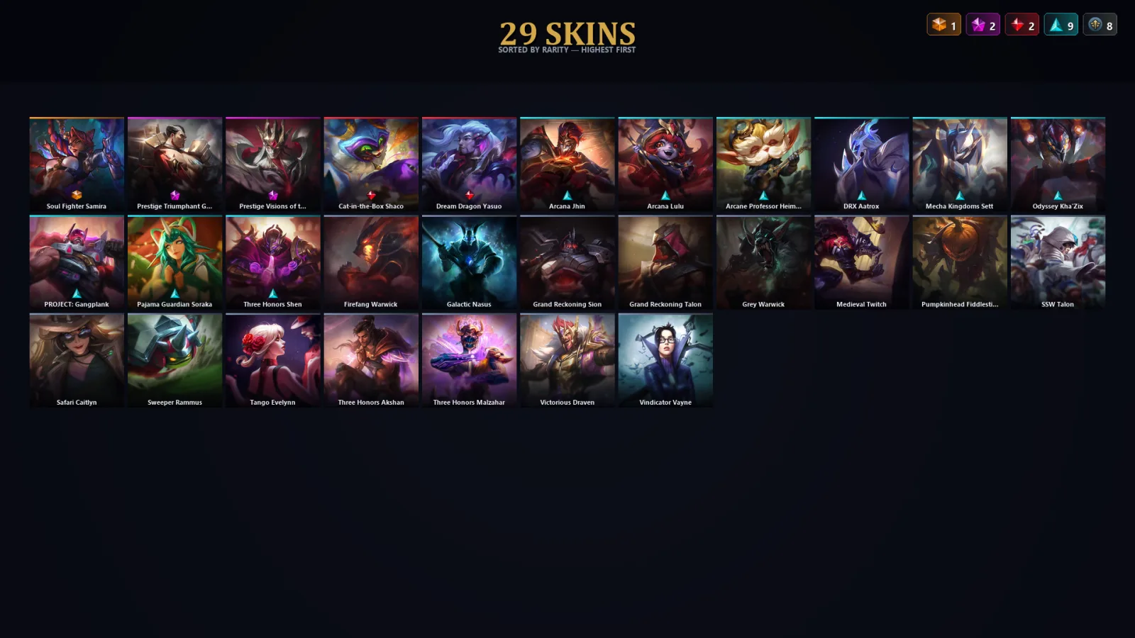 [LoL] | TR | Level 45 | Platinum III | 112 Champions | 29 Skins