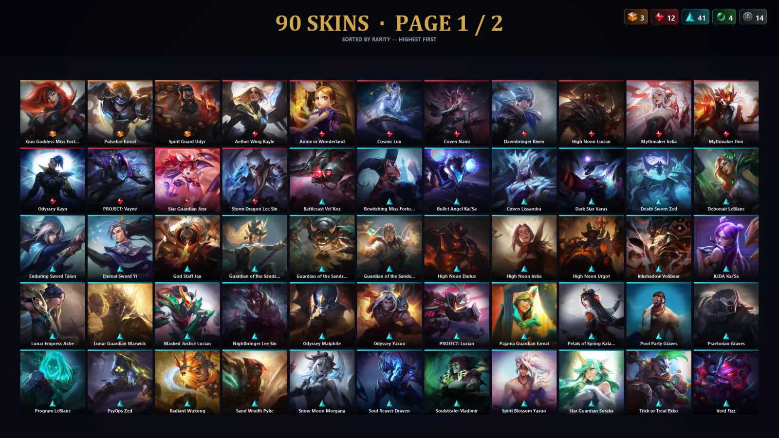 [LoL] | TR | Level 219 | Silver IV | 156 Champions | 90 Skins | 39,681 BE
