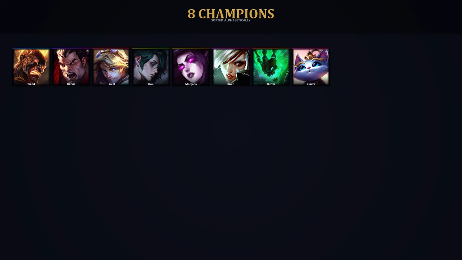 [LoL] | EUW | Level 31 | 8 Champions | 25,615 BE