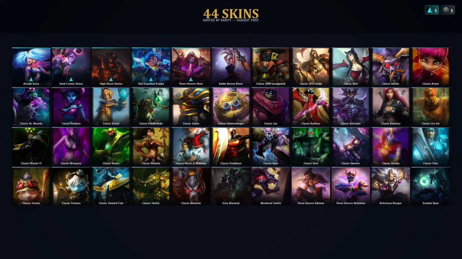 [LoL] | EUW | Level 40 | Emerald I | 73 Champions | 44 Skins | 12,213 BE