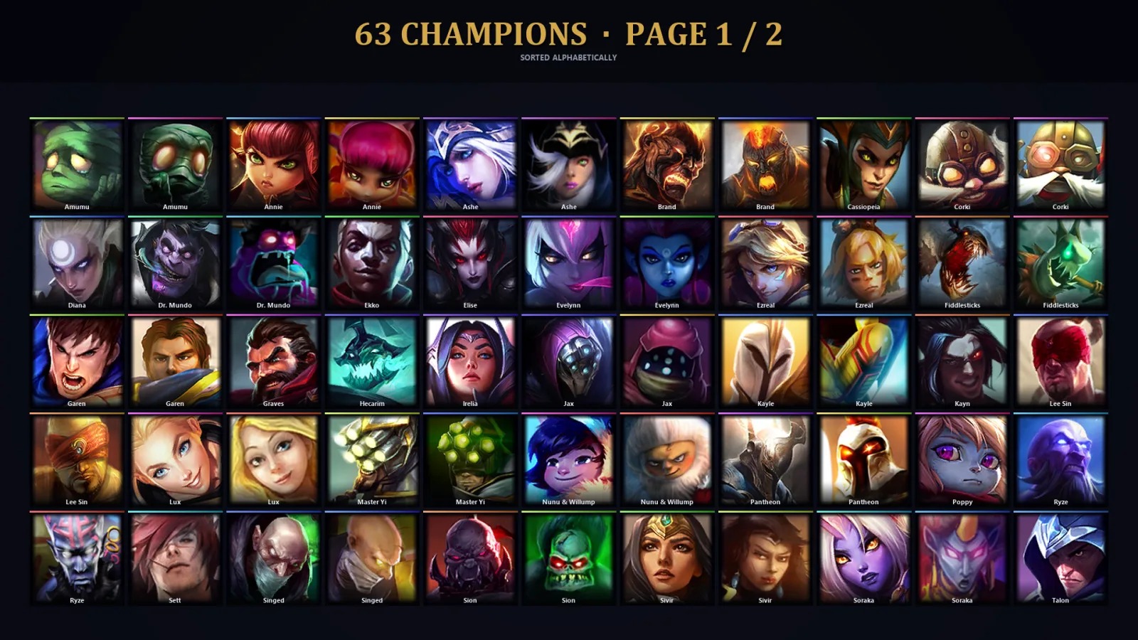[LoL] | EUW | Level 53 | 39 Champions | 41 Skins