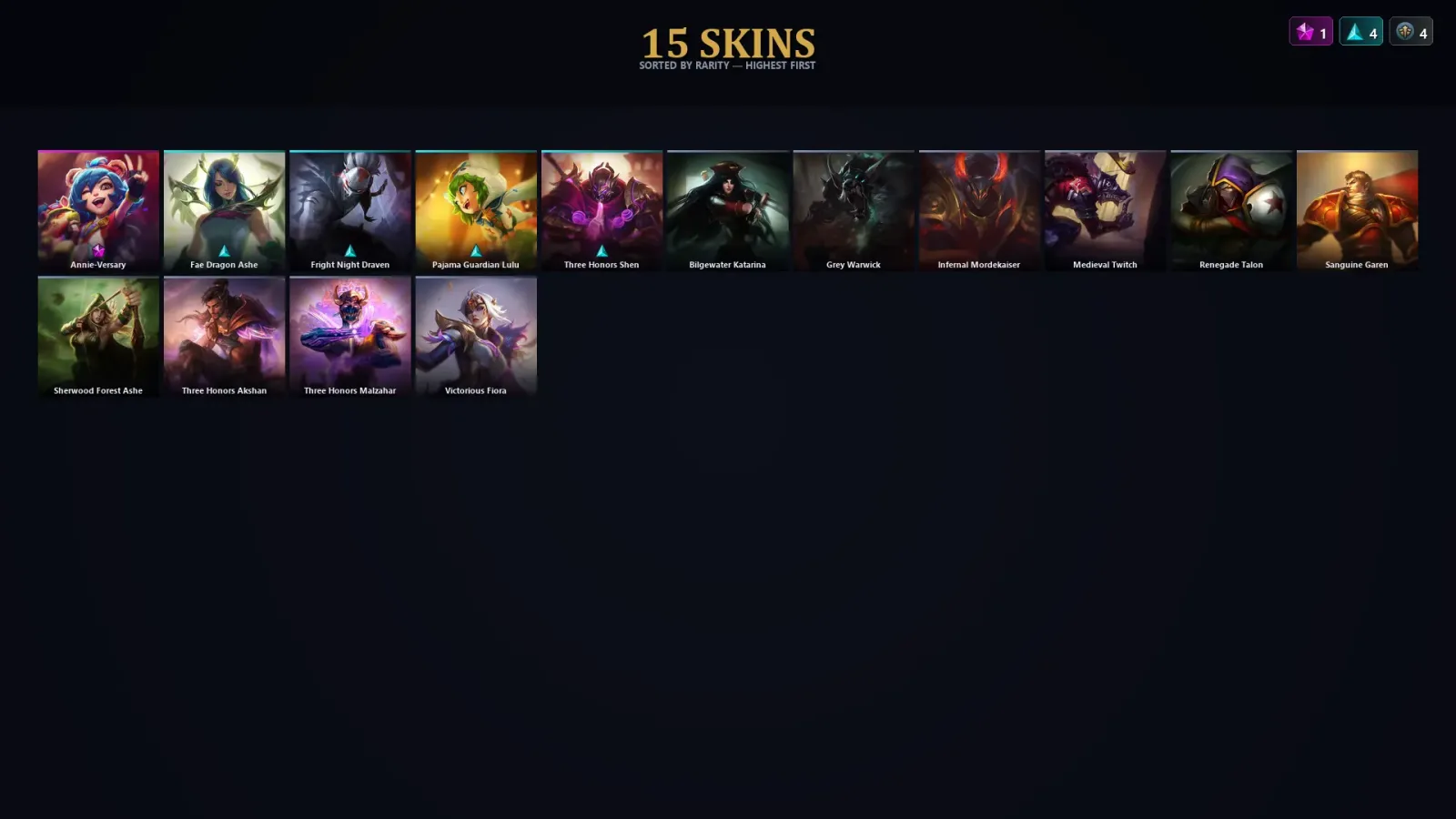 [LoL] | TR | Level 48 | Emerald IV | 42 Champions | 15 Skins — LoL account