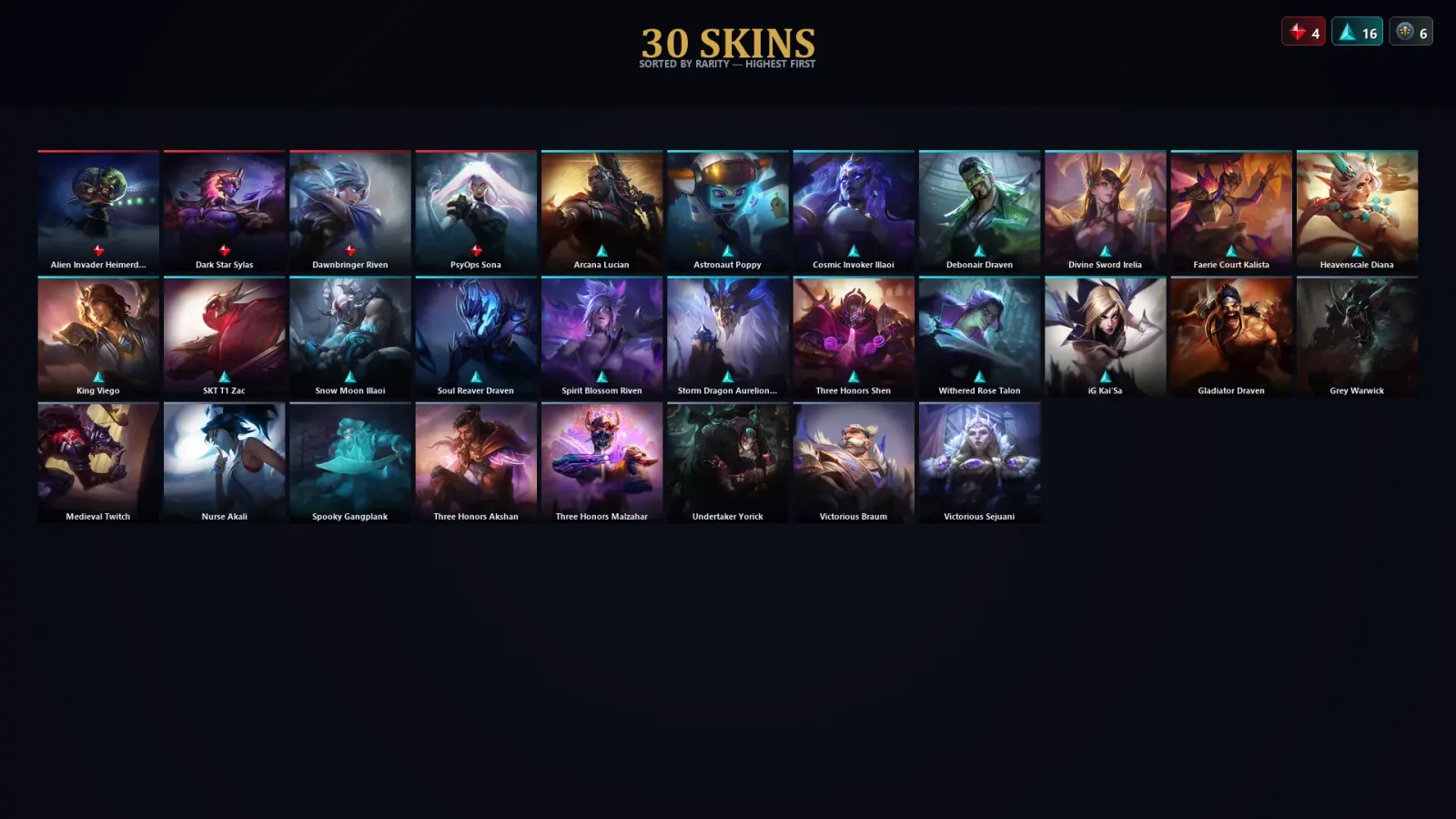 [LoL] | EUW | Level 67 | Diamond III | 70 Champions | 30 Skins — LoL account