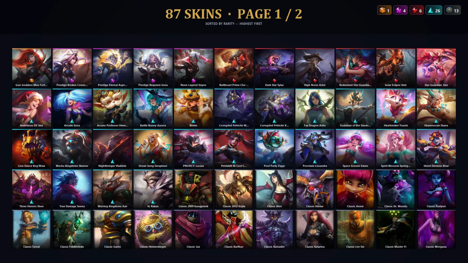 [LoL] | TR | Level 30 | Master | 124 Champions | 87 Skins | 19,805 BE