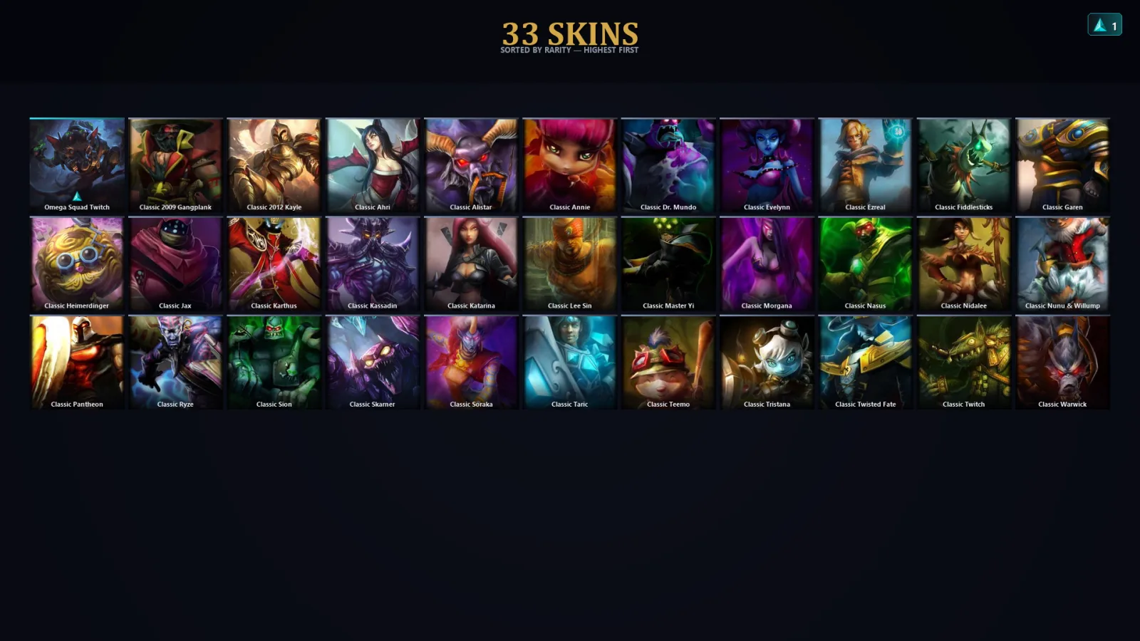 [LoL] | EUW | Level 31 | 26 Champions | 33 Skins
