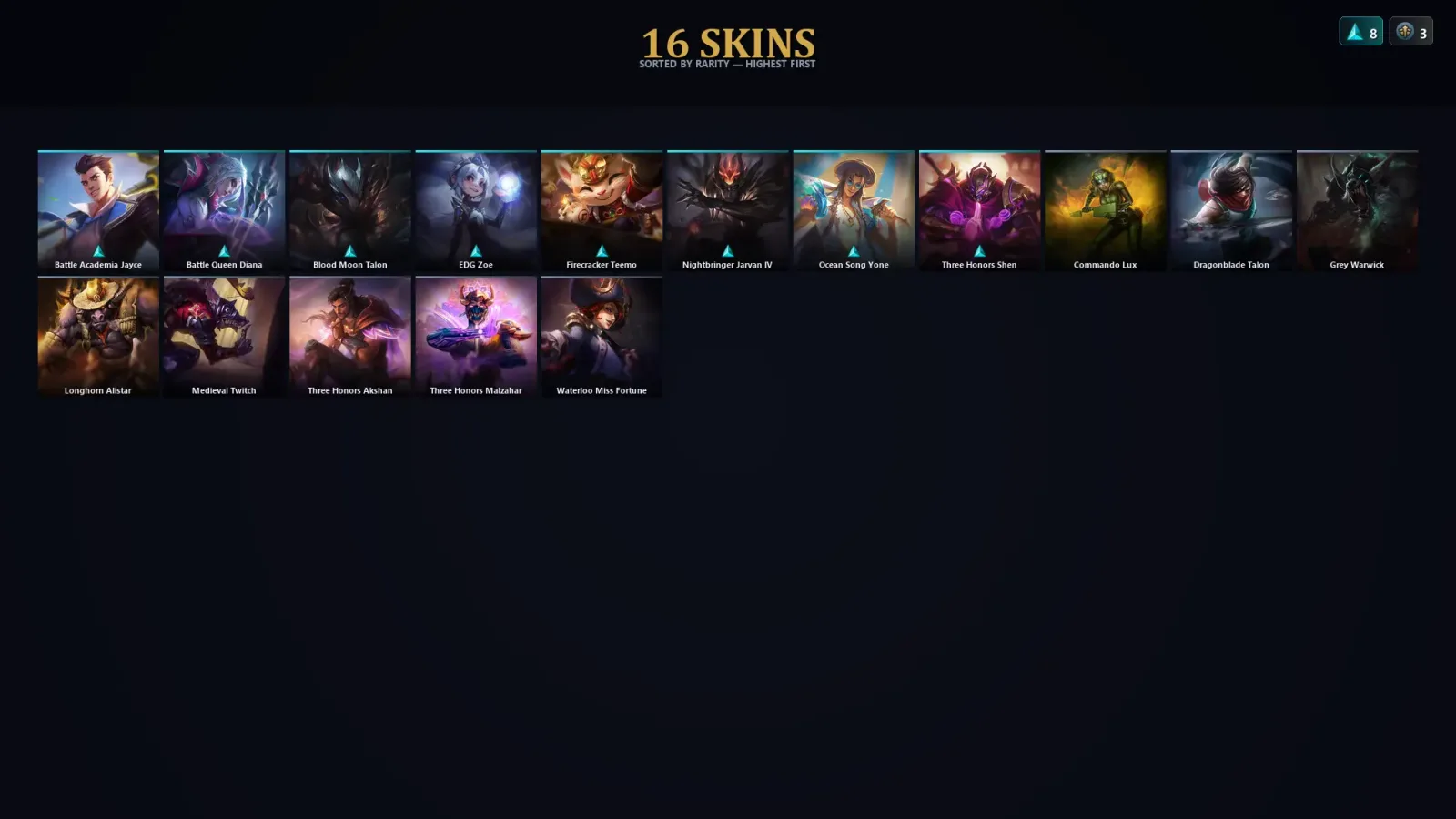[LoL] | EUW | Level 42 | Diamond IV | 101 Champions | 16 Skins | 18,261 BE