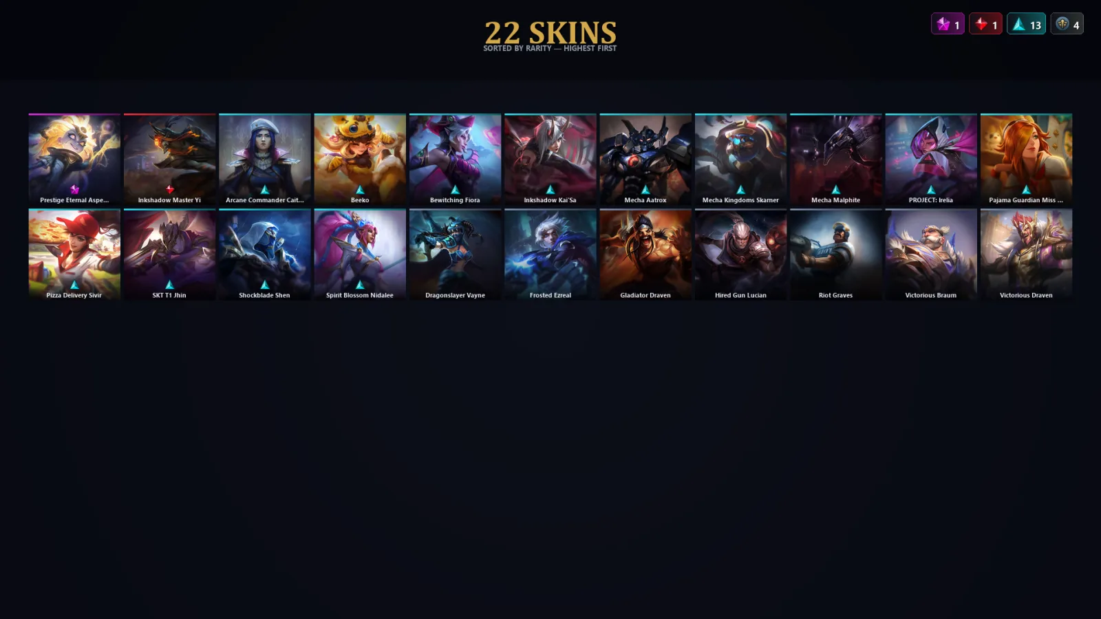 [LoL] | TR | Level 30 | Master | 146 Champions | 22 Skins