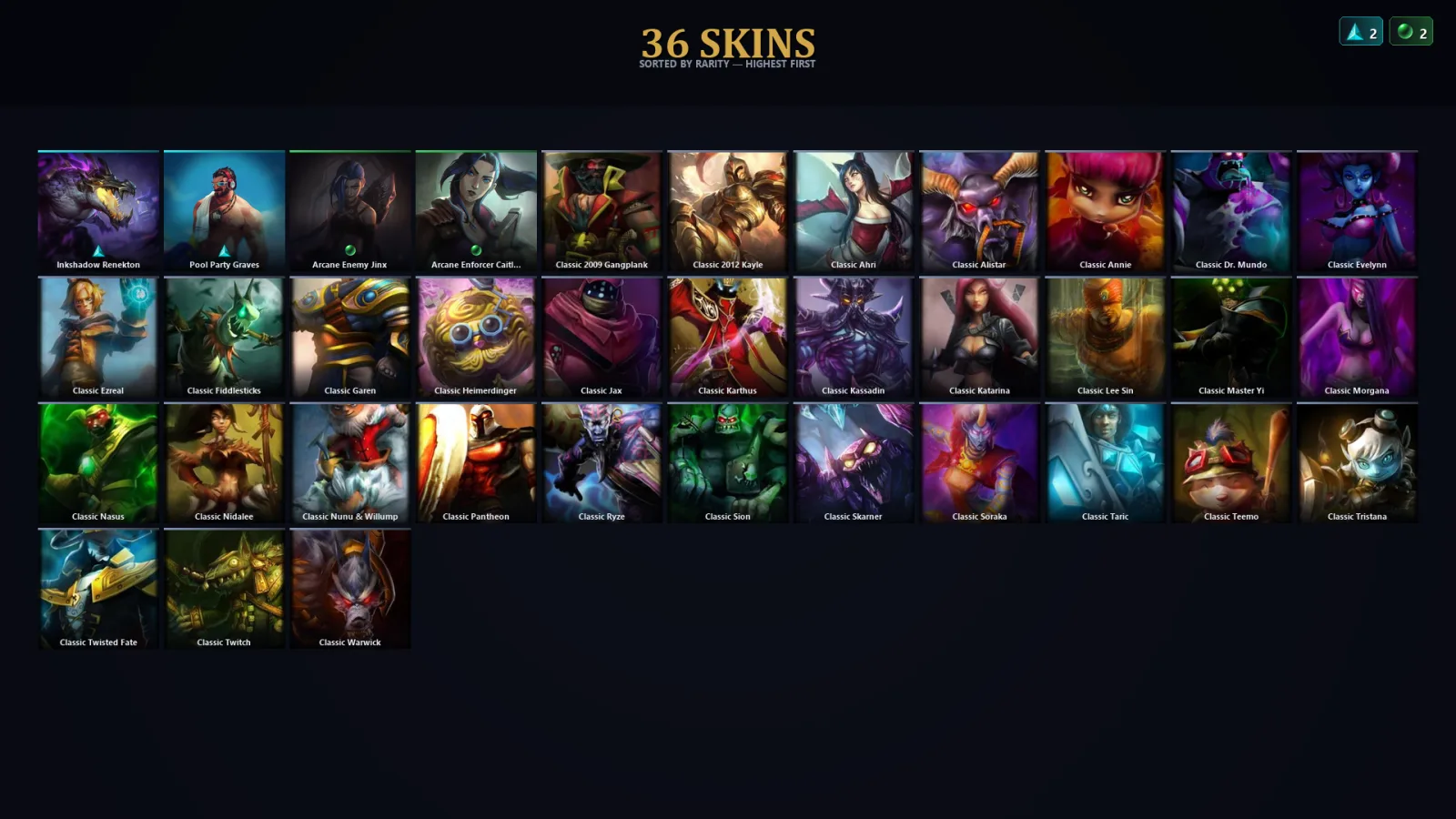 [LoL] | EUW | Level 32 | Iron I | 32 Champions | 4 Skins