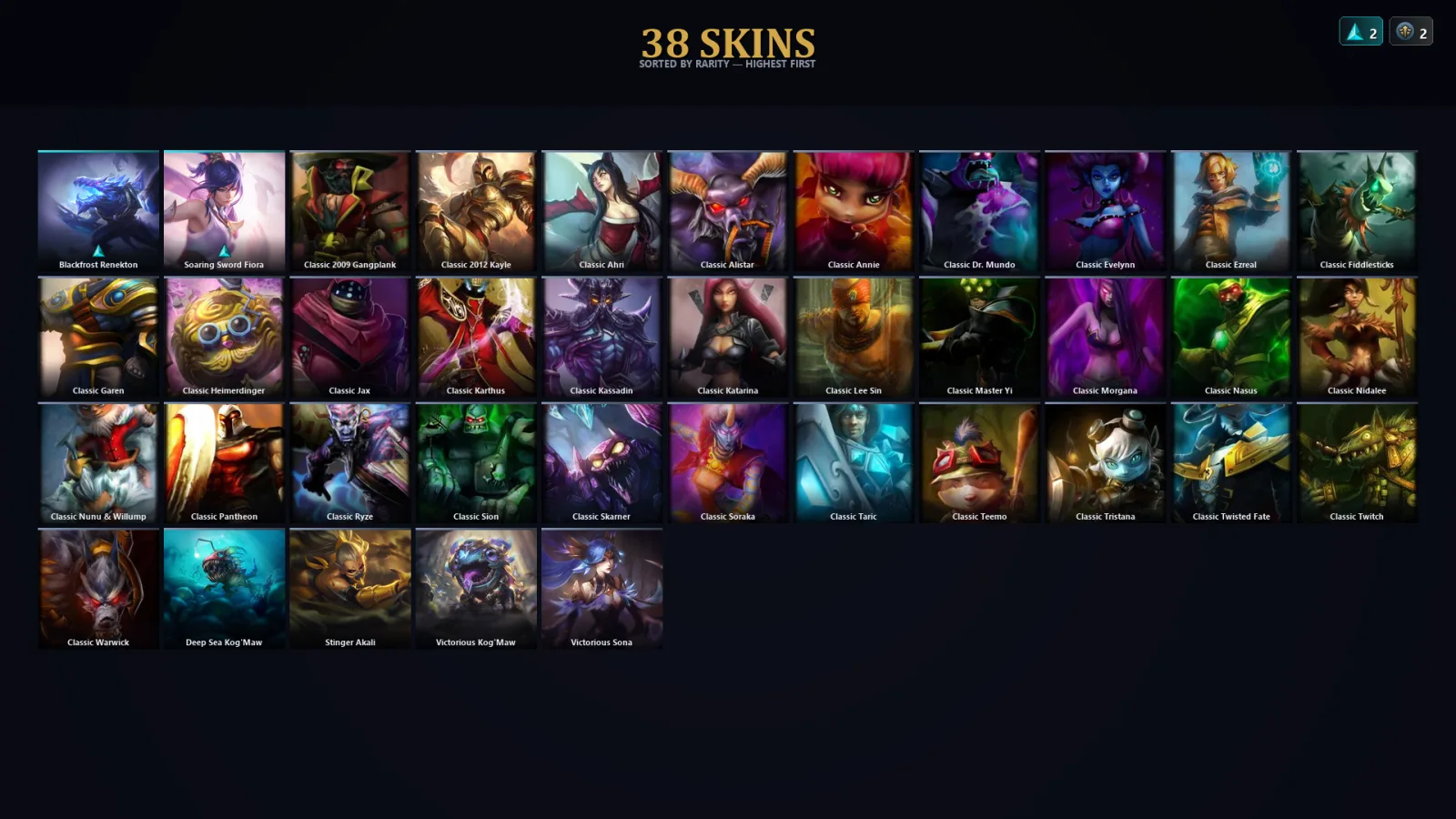 [LoL] | TR | Level 37 | Platinum III | 44 Champions | 38 Skins